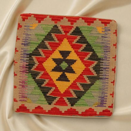 Afghánský povlak na polštář Kilim 45x45 ručně tkaný polštář