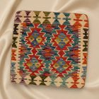 Afghánský povlak na polštář Kilim 45x45 ručně tkaný polštář