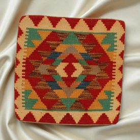   Afghánský povlak na polštář Kilim 45x45 ručně tkaný polštář