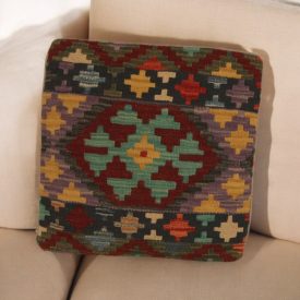  Afghánský povlak na polštář Kilim 45x45 ručně tkaný polštář