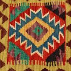 Ručně tkaný povlak na polštář 45x45 Dekorační polštář Kilim