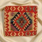 Ručně tkaný povlak na polštář 45x45 Dekorační polštář Kilim