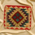 Ručně tkaný povlak na polštář 45x45 Dekorační polštář Kilim