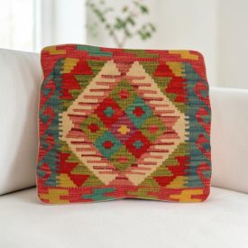   Afghánský povlak na polštář Kilim 40x40 ručně tkaný polštář