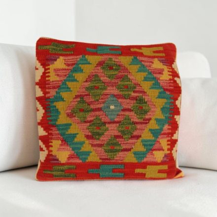 Afghánský povlak na polštář Kilim 40x40 ručně tkaný polštář