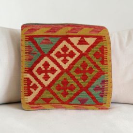  Afghánský povlak na polštář Kilim 40x40 ručně tkaný polštář