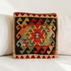Afghánský povlak na polštář Kilim 40x40 ručně tkaný polštář