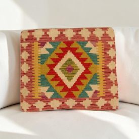   Afghánský povlak na polštář Kilim 45x40 ručně tkaný polštář