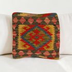 Afghánský povlak na polštář Kilim 40x40 ručně tkaný polštář