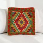 Afghánský povlak na polštář Kilim 40x40 ručně tkaný polštář