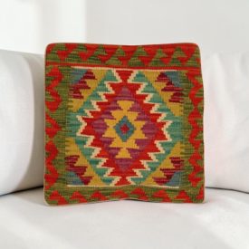   Afghánský povlak na polštář Kilim 40x40 ručně tkaný polštář