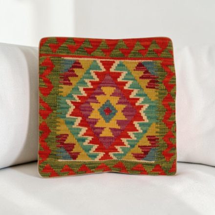 Afghánský povlak na polštář Kilim 40x40 ručně tkaný polštář