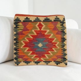   Orientální polštář 40x40 ručně tkaný kilimový povlak na polštář
