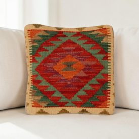   Orientální polštář 40x40 ručně tkaný kilimový povlak na polštář