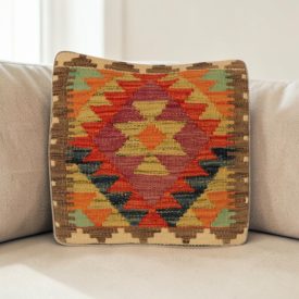   Orientální polštář 40x40 ručně tkaný kilimový povlak na polštář