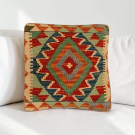   Ručně tkaný dekorační polštář 40x40 Kilim povlak na polštář