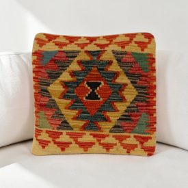   Ručně tkaný povlak na polštář 40x40 Kilim dekorační polštář