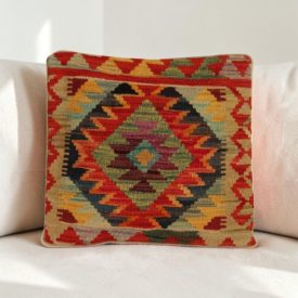   Ručně tkaný povlak na polštář 40x40 Kilim dekorační polštář