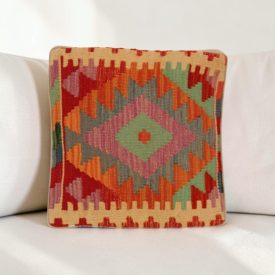   Ručně tkaný povlak na polštář 40x40 Kilim dekorační polštář