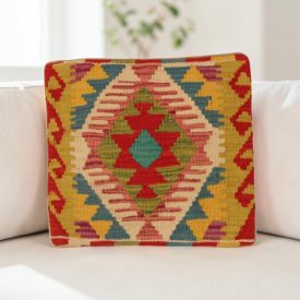   Ručně tkaný povlak na polštář 40x40 Kilim dekorační polštář
