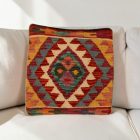Kilim dekorační polštář 40x40 ručně tkaný povlak na polštář