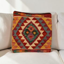   Kilim dekorační polštář 40x40 ručně tkaný povlak na polštář