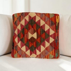   Kilim dekorační polštář 40x40 ručně tkaný povlak na polštář