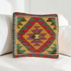 Kilim dekorační polštář 40x40 ručně tkaný povlak na polštář