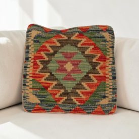   Kilimový polštář 40x40 ručně tkaný povlak na polštář