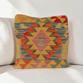   Kilimový polštář 40x40 ručně tkaný povlak na polštář