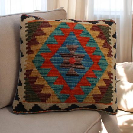 Ručně tkaný povlak na polštář 45x45 Dekorační polštář Kilim