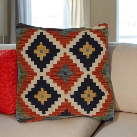 Afghánský povlak na polštář Kilim 45x45 ručně tkaný polštář