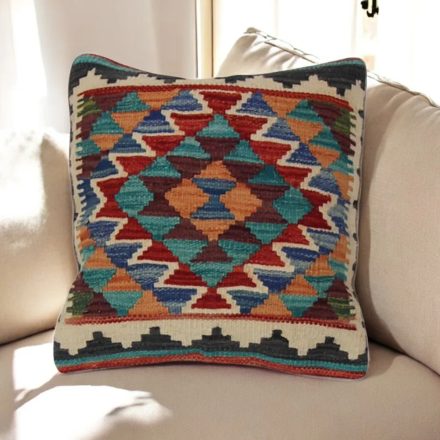 Ručně tkaný povlak na polštář 45x45 Dekorační polštář Kilim