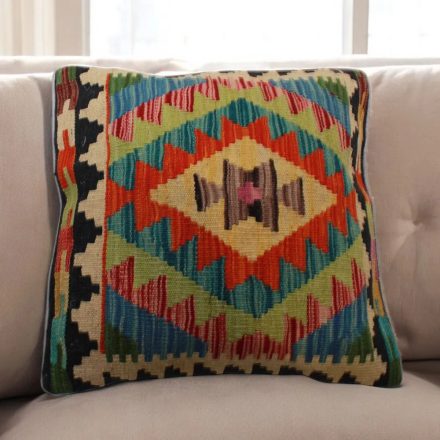 Ručně tkaný povlak na polštář Kilim 45x45 afghánský dekorační polštář