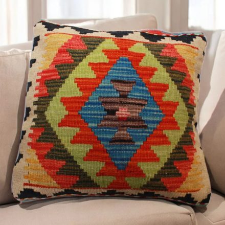 Ručně tkaný povlak na polštář 45x45 Dekorační polštář Kilim