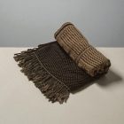 Elegantní dámský a pánský šátek 215x105 šedý černý s autentickým vzorem