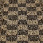 Elegantní dámský a pánský šátek 215x105 šedý černý s autentickým vzorem