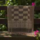 Elegantní dámská a pánská šála 215x105 šedý černý bavlněný šátek