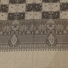 Elegantní dámská a pánská šála 215x105 šedý černý bavlněný šátek