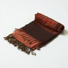 Elegantní šátek fialově zelený 215x105 tenký dámský šátek