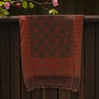 Elegantní šátek fialově zelený 215x105 tenký dámský šátek