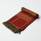 Dámská šála červená 215x105 elegantní dámský šátek na ramena