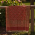 Dámská šála červená 215x105 elegantní dámský šátek na ramena