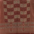 Šátek šedý bordó 215x105 elegantní dámská šála z bavlny