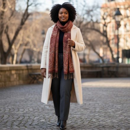 Elegantní dámský šátek 215x105 v barvě bordó z bavlny