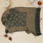Elegantní šátek 215x105 v barvě zelené tenký dámský a pánský šátek