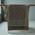 Šátek s orientálním vzorem 215x105 zeleno modrý bavlněný šátek