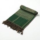 Šátek s orientálním vzorem 215x105 zelený bavlněný šátek