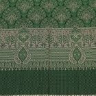 Šátek s orientálním vzorem 215x105 zelený bavlněný šátek