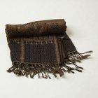 Velký šátek tmavě zeleno černý 215x105 velký pánský a dámský šátek